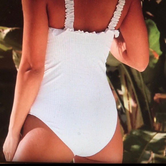 Millie Ruffled One-Piece Swimsuit.BISCUIT GINGHAM XS - Picture 2 of 8